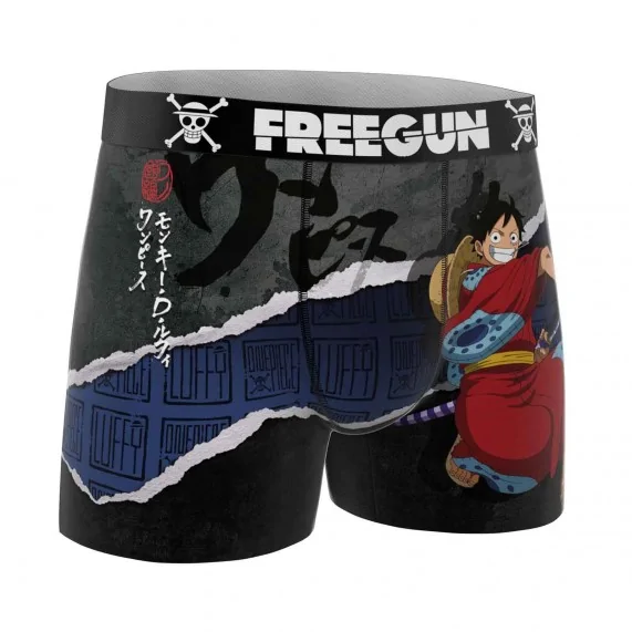 Calzoncillos de microfibra One Piece "Monkey D. Luffy" para hombre (Calzoncillos para hombre) Freegun chez FrenchMarket
