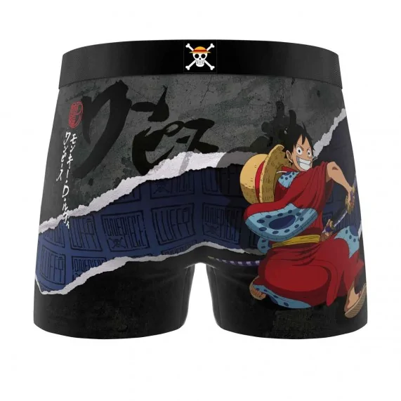 Boxer Mann Mikrofaser One Piece "Monkey D. Luffy" (Boxershorts Mann) Freegun auf FrenchMarket