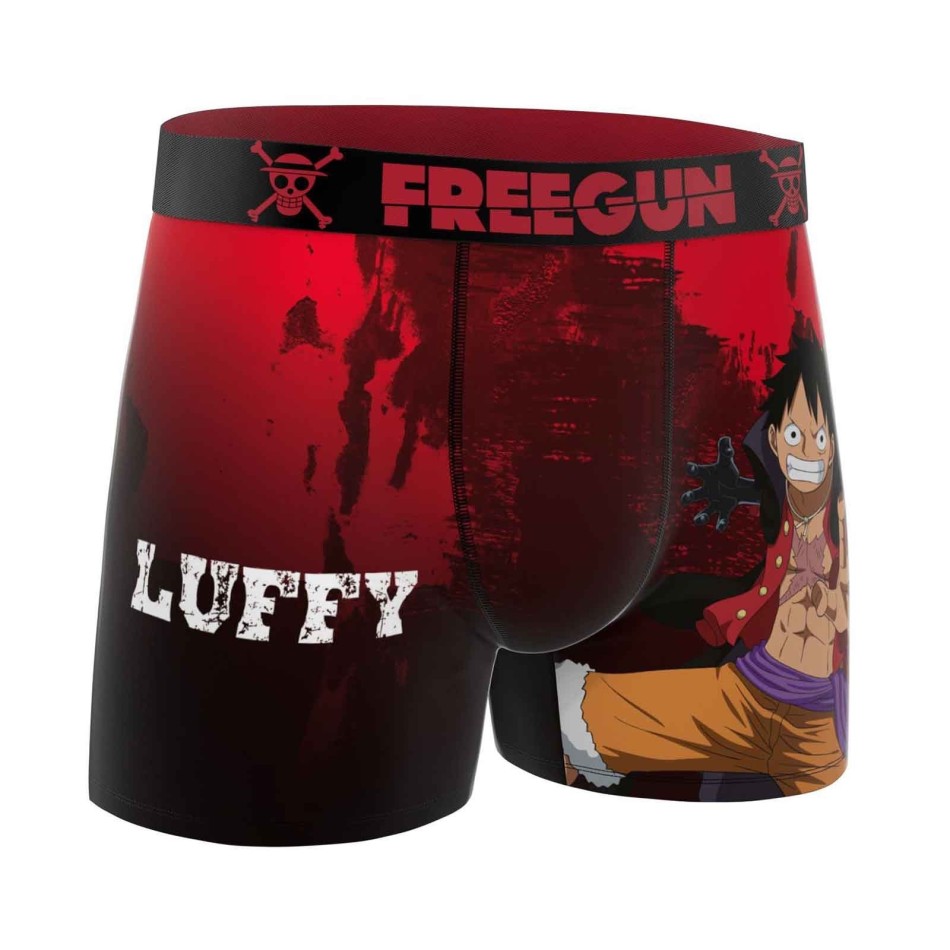 FREEGUN One Piece "Monkey D. Luffy" Boxershorts i mikrofiber för män