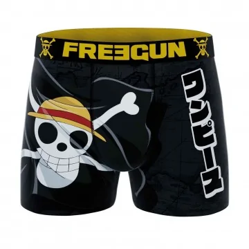 Boxer para hombre de microfibra de One Piece «Straw Hat Crew Flag» (Calzoncillos para hombre) Freegun chez FrenchMarket