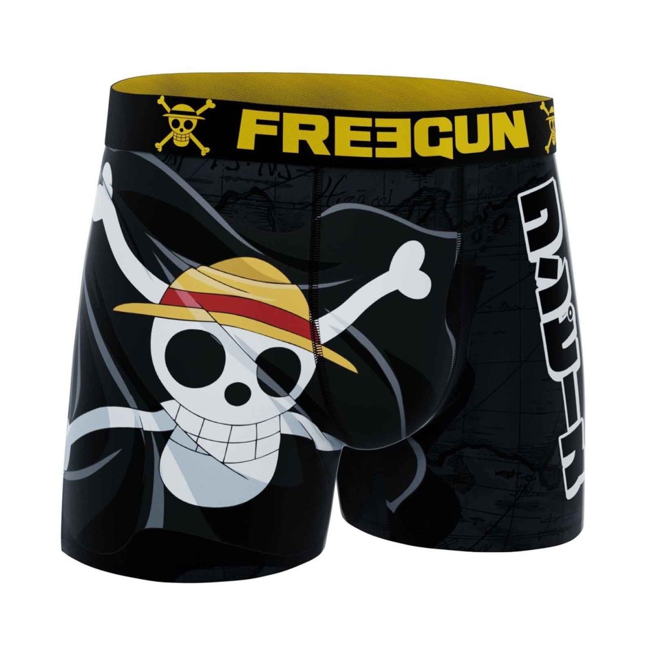 Boxer Homme Microfibre One Piece "Straw Hat Crew Flag" (Boxers Homme) Freegun chez FrenchMarket