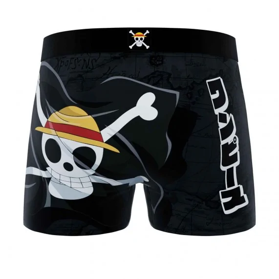 Boxer para hombre de microfibra de One Piece «Straw Hat Crew Flag» (Calzoncillos para hombre) Freegun chez FrenchMarket
