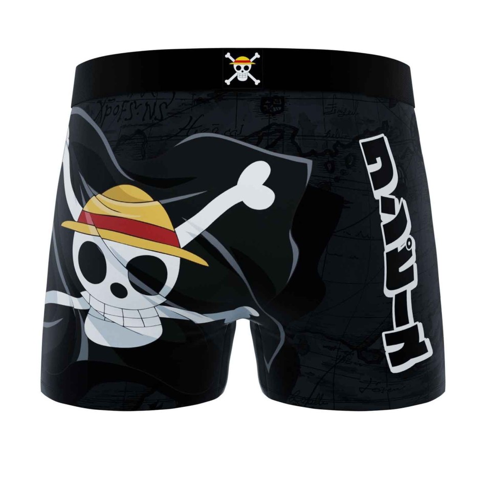 Boxer Mann Microfaser One Piece "Straw Hat Crew Flag" (Boxershorts Mann) Freegun auf FrenchMarket