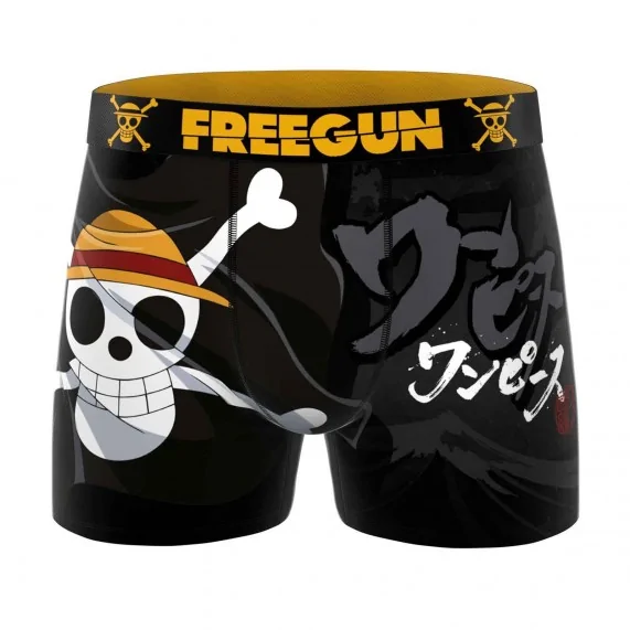 Boxer de una pieza de microfibra para hombre "Straw Hat Crew Flag (Calzoncillos para hombre) Freegun chez FrenchMarket