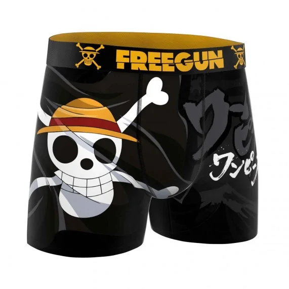 Boxer para hombre de microfibra de One Piece «Straw Hat Crew Flag» (Calzoncillos para hombre) Freegun chez FrenchMarket