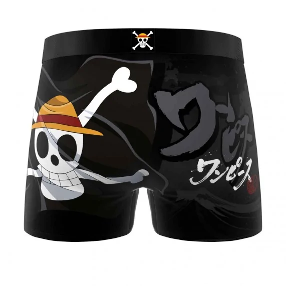 Boxer para hombre de microfibra de One Piece «Straw Hat Crew Flag» (Calzoncillos para hombre) Freegun chez FrenchMarket