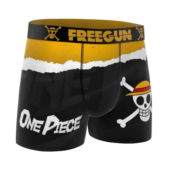 Boxer de una pieza de microfibra para hombre "Straw Hat Crew Flag (Calzoncillos para hombre) Freegun chez FrenchMarket