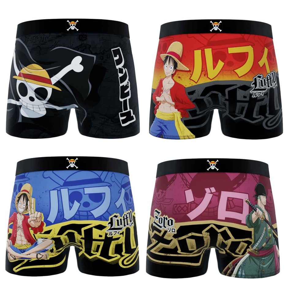 Set van 4 eendelige boxershorts van microvezel voor mannen (Herenboxershorts) Freegun chez FrenchMarket