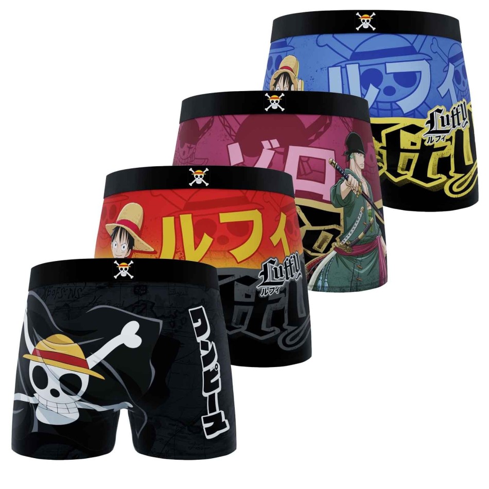 Lot de 4 Boxers Homme Microfibre One Piece (Lot boxers Homme) Freegun chez FrenchMarket