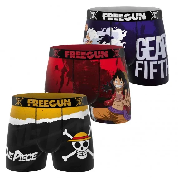 Lot de 3 Boxers Homme Microfibre "One Piece" (Lot boxers Homme) Freegun chez FrenchMarket
