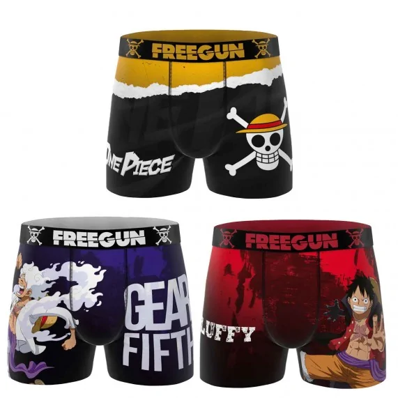 Lot de 3 Boxers Homme Microfibre "One Piece" (Lot boxers Homme) Freegun chez FrenchMarket
