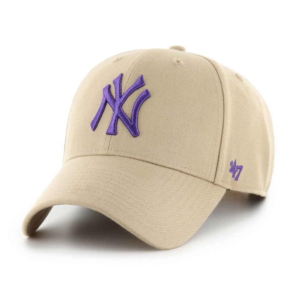 Casquette MLB New York Yankees MVP Snapback Beige (Casquettes) '47 Brand chez FrenchMarket