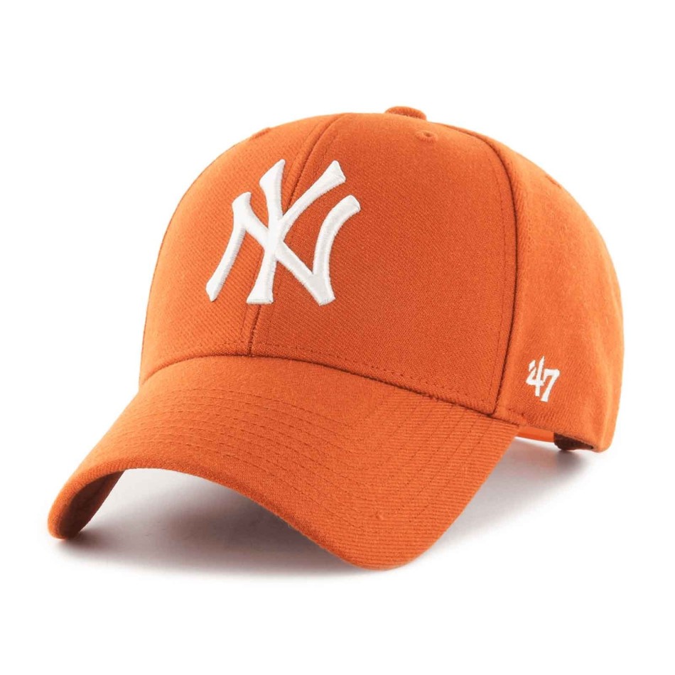 Casquette MLB New York Yankees MVP Snapback Orange (Casquettes) '47 Brand chez FrenchMarket