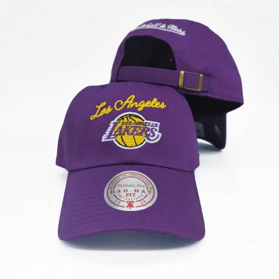 Casquette Baseball "Lay Low" Los Angeles Lakers NBA (NBA-pet) Mitchell & Ness chez FrenchMarket