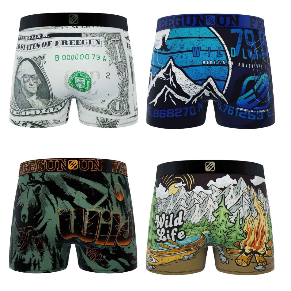 Set med 4 boxershorts Freegun Pojkens sport och liv | French Market