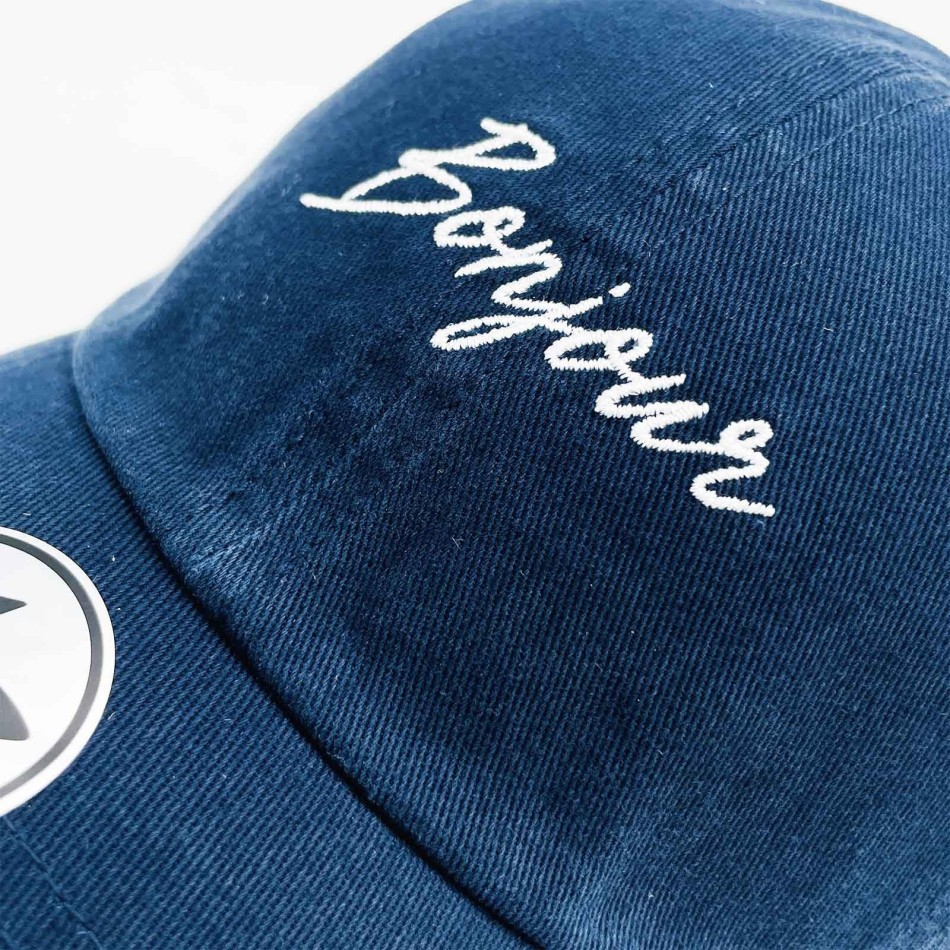 47 Blå Basebollkeps Base Runner Clean Up "ICON PHRASE" Hello
