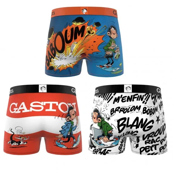 3er-Pack Boxershorts, Jungen, Mikrofaser "GASTON LAGAFFE (Boy's Boxershorts Pack) Freegun auf FrenchMarket