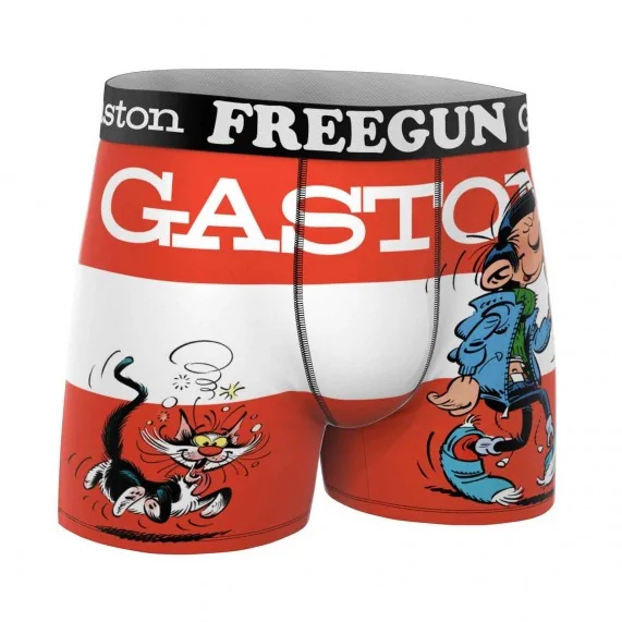 Set di 3 boxer in microfibra "GASTON LAGAFFE" da ragazzo (Confezione di boxer da ragazzo) Freegun chez FrenchMarket
