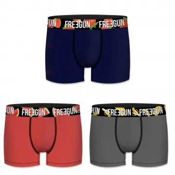 Juego de 3 bóxers de algodón orgánico para hombre (Calzoncillos para hombre) Freegun chez FrenchMarket