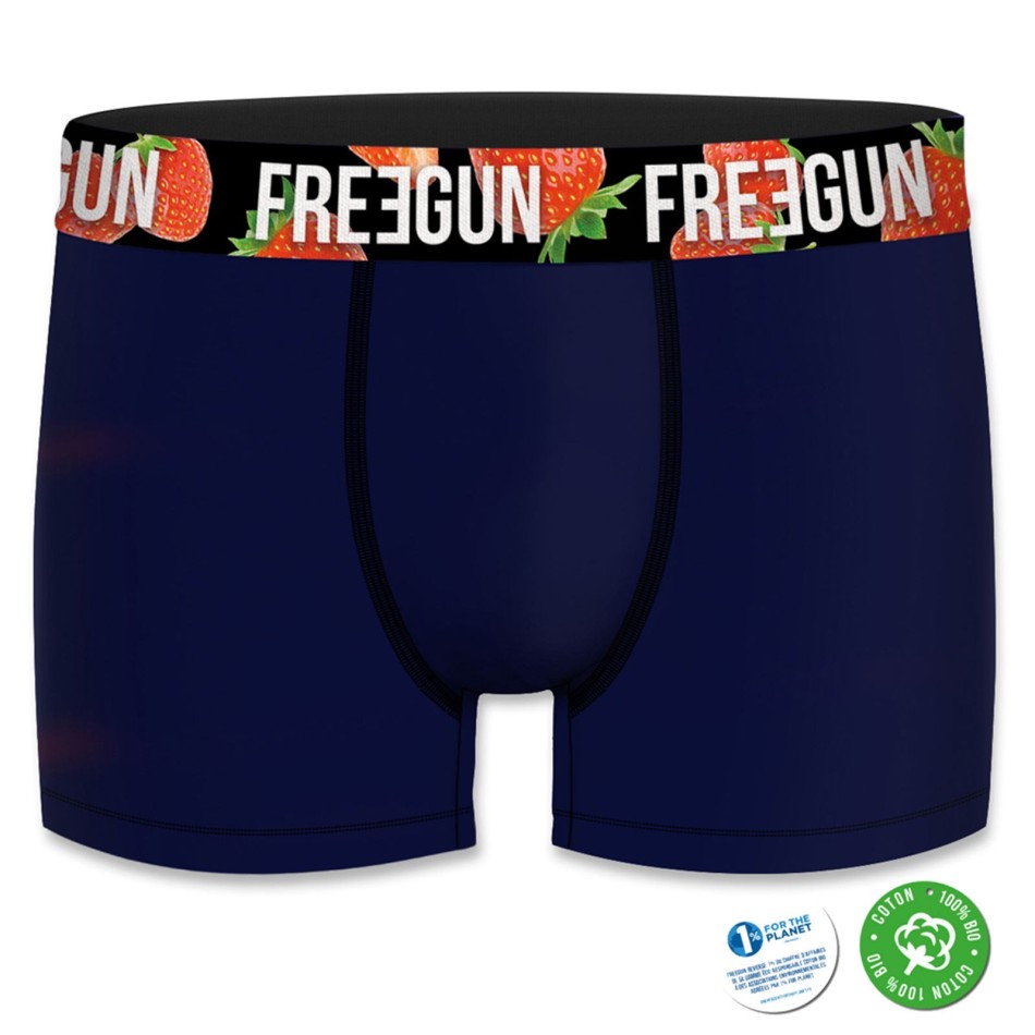 FREEGUN Lot de 3 Boxers Homme en Coton Bio