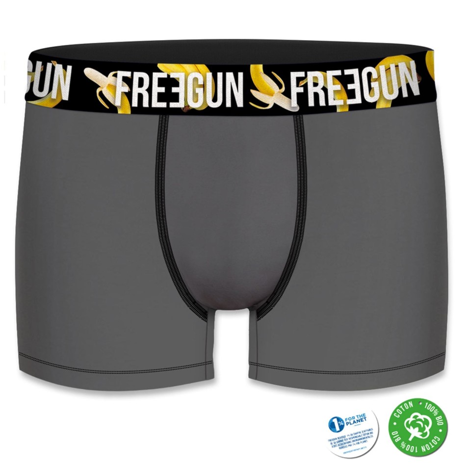 FREEGUN Lot de 3 Boxers Homme en Coton Bio
