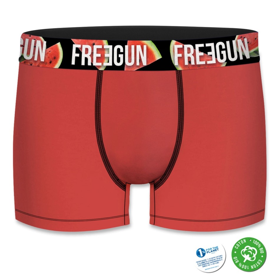 FREEGUN Lot de 3 Boxers Homme en Coton Bio