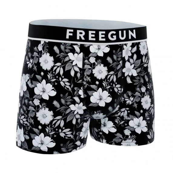 Lot de 3 Boxers Homme Coton "Premium Signature Flowers" (Lot boxers Homme) Freegun chez FrenchMarket