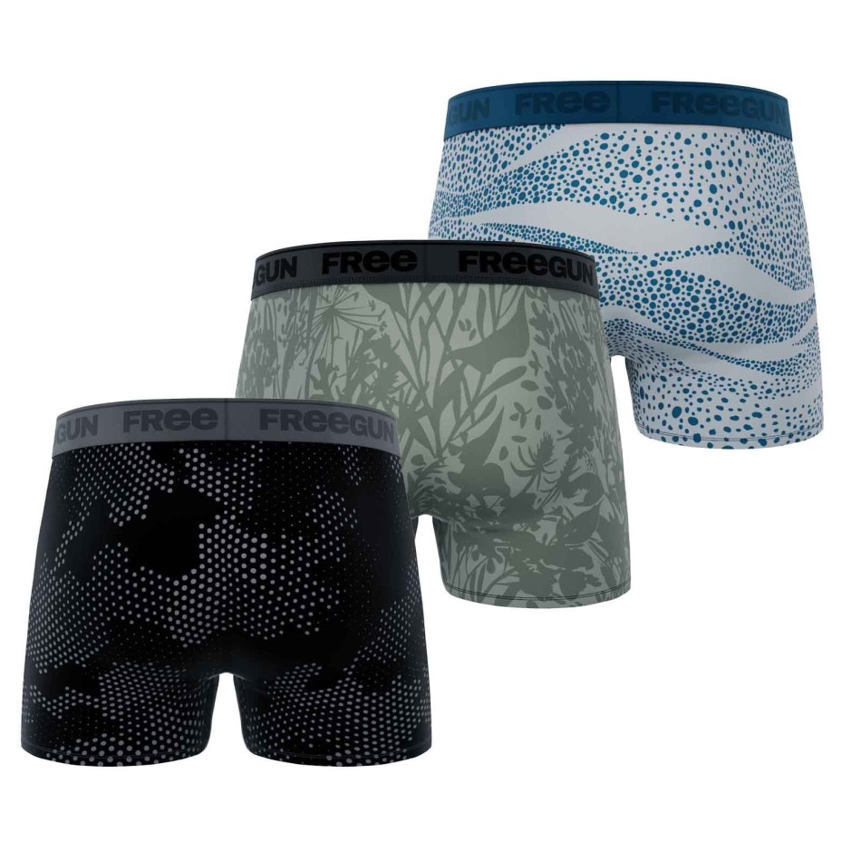 FREEGUN Set med 3 "Premium Signature Pablo" bomullsboxershorts för män