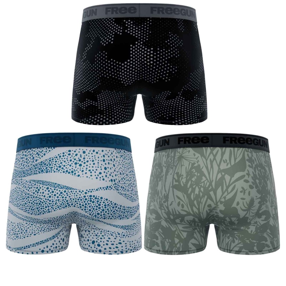 FREEGUN Set med 3 "Premium Signature Pablo" bomullsboxershorts för män