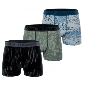 Set di 3 boxer in cotone "Premium Signature Pablo" per uomo (Boxer da uomo) Freegun chez FrenchMarket