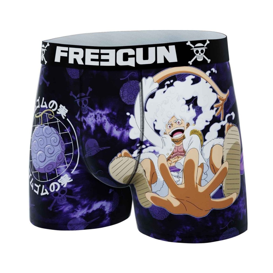 Boxer in microfibra da ragazzo "Monkey D. Luffy" di One Piece (Boxer) Freegun chez FrenchMarket
