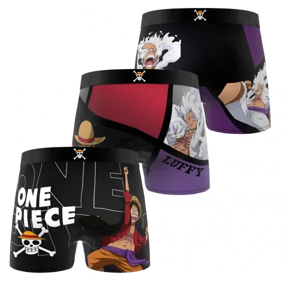 Lot de 3 Boxers Garçon Microfibre "One Piece" (Lot boxers Garçon) Freegun chez FrenchMarket