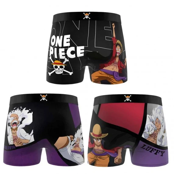 Lot de 3 Boxers Garçon Microfibre "One Piece" (Lot boxers Garçon) Freegun chez FrenchMarket