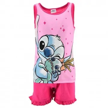 Pigiama corto "Lilo & Stitch" Canotta in cotone per bambina (Ensemble de Pyjama) French Market chez FrenchMarket