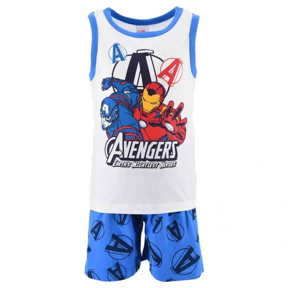Schlafanzug, kurz, Tanktop, Jungen "Avengers", aus Baumwolle (Jungen-Pyjama-Sets) French Market auf FrenchMarket