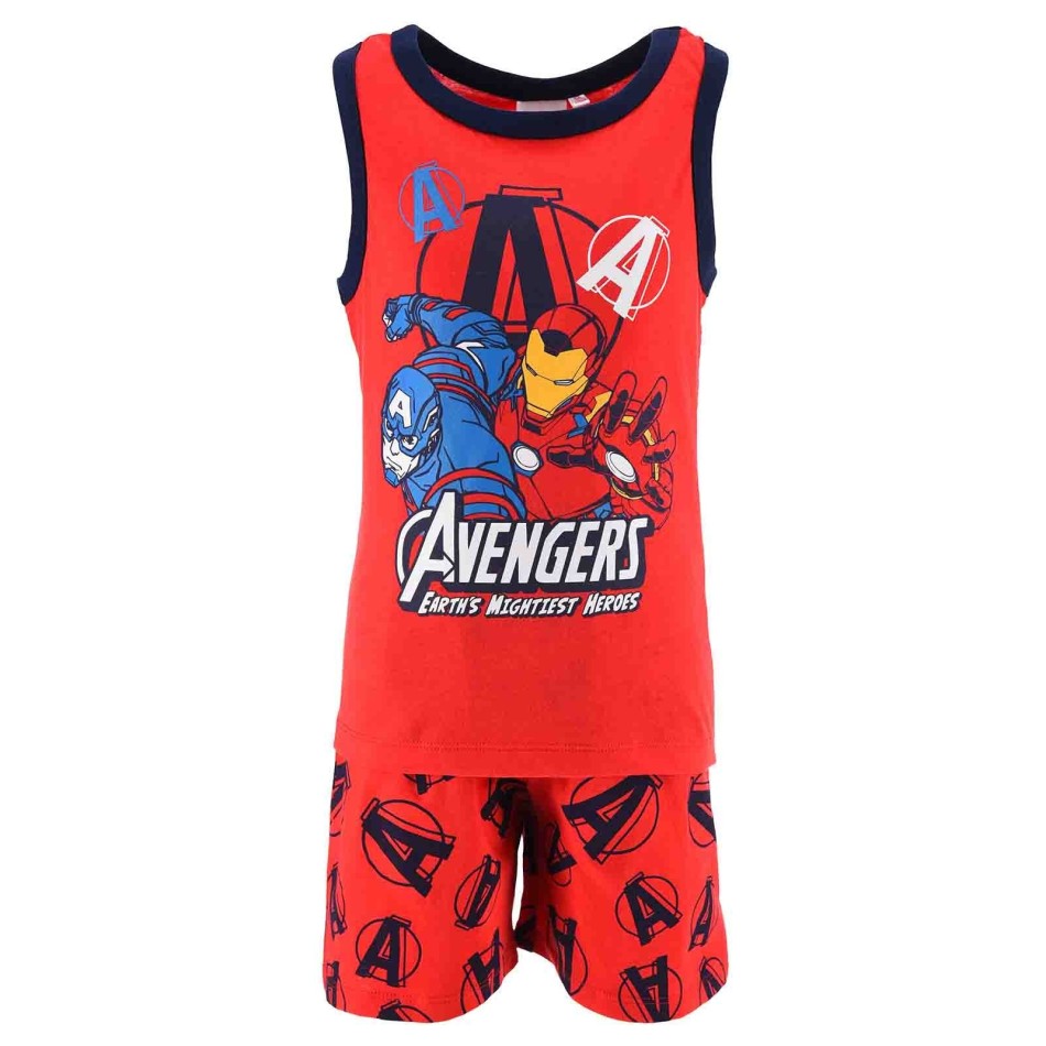 Avengers pyjamas för barn - linne + shorts - officiella Marvel 4 till 10 år