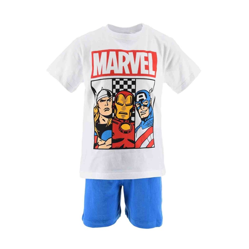 Pyjama Court Garçon Coton "Avengers"