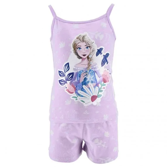 Girl's Short Pyjama Tank Top Cotton "Snow Queen (Pyjama Sets) French Market on FrenchMarket
