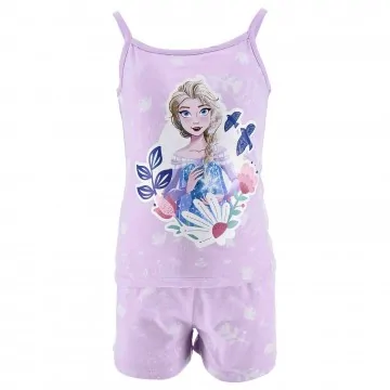 Snow Queen" Korte pyjama voor meisjes Katoenen tanktop (Ensemble de Pyjama) French Market chez FrenchMarket