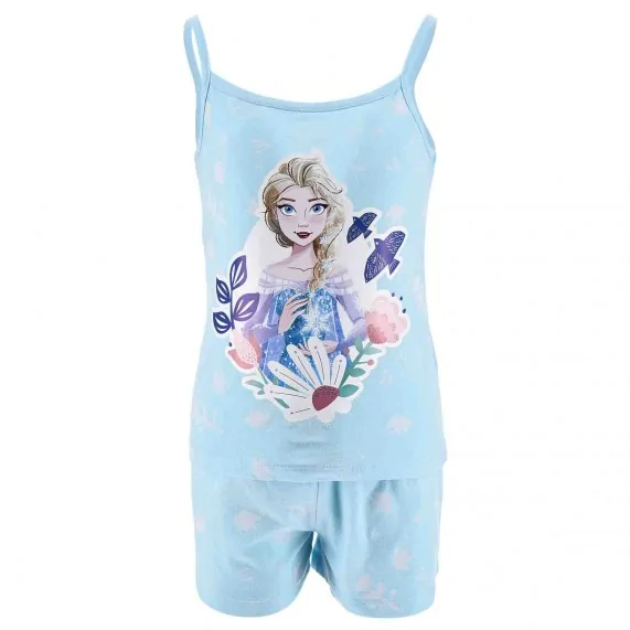 Pijama corto de algodón sin mangas "Snow Queen" para niña (Ensemble de Pyjama) French Market chez FrenchMarket