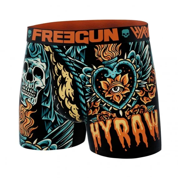 Boxer Mann Mikrofaser Rock & Tattoo "HYRAW 4" (Boxershorts Mann) Freegun auf FrenchMarket