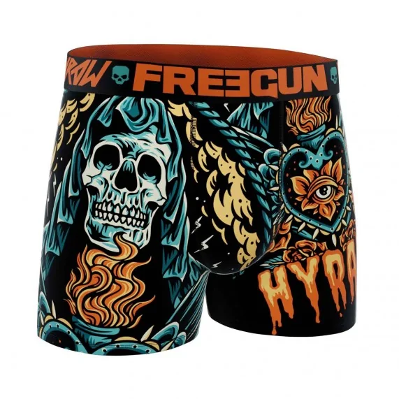 Boxer Mann Mikrofaser Rock & Tattoo "HYRAW 4" (Boxershorts Mann) Freegun auf FrenchMarket