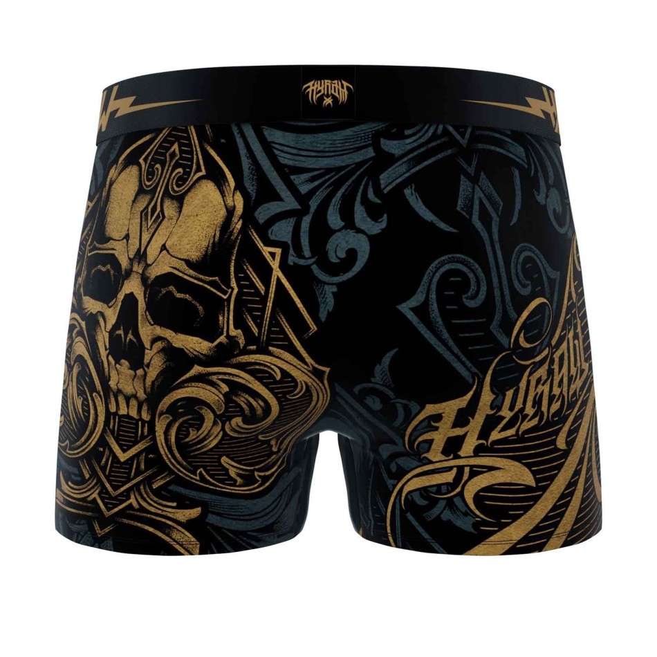 Boxershorts Rock Tattoo för män Freegun x HYRAW - Comfort mikrofiber | 4 skallmodeller