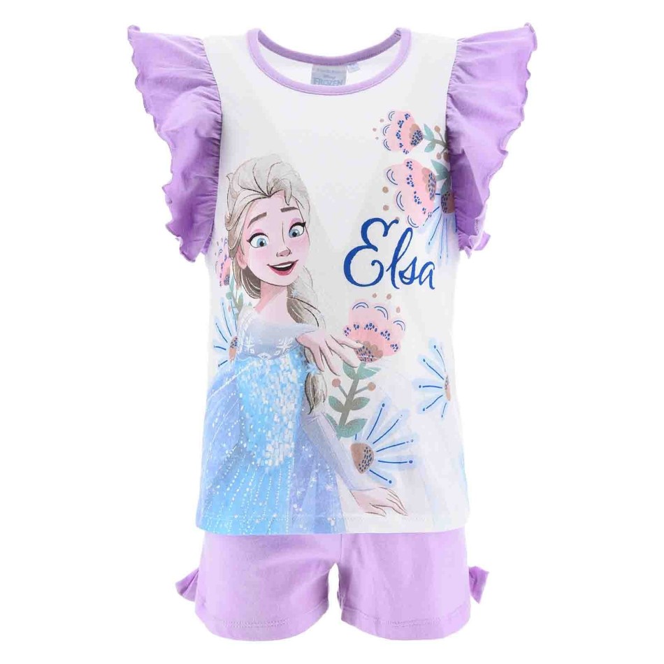 Pyjama Court Fille Coton "Reine des Neiges" Summer Time (Ensembles de Pyjama) French Market chez FrenchMarket