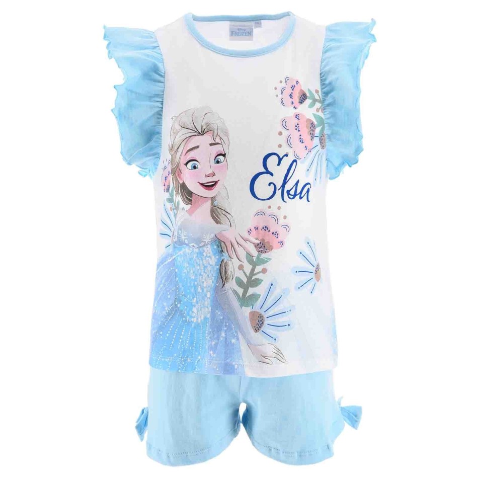 Kort pyjamas för flickor Elsa - Disney Snödrottning Sommar