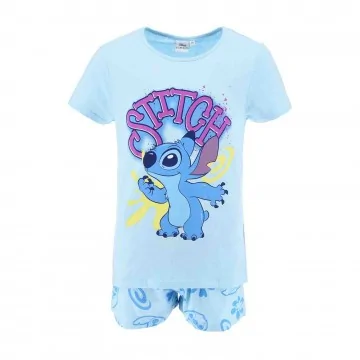 Pigiama corto in cotone per bambina "Lilo & Stitch" Ragazza ribelle (Ensemble de Pyjama) French Market chez FrenchMarket