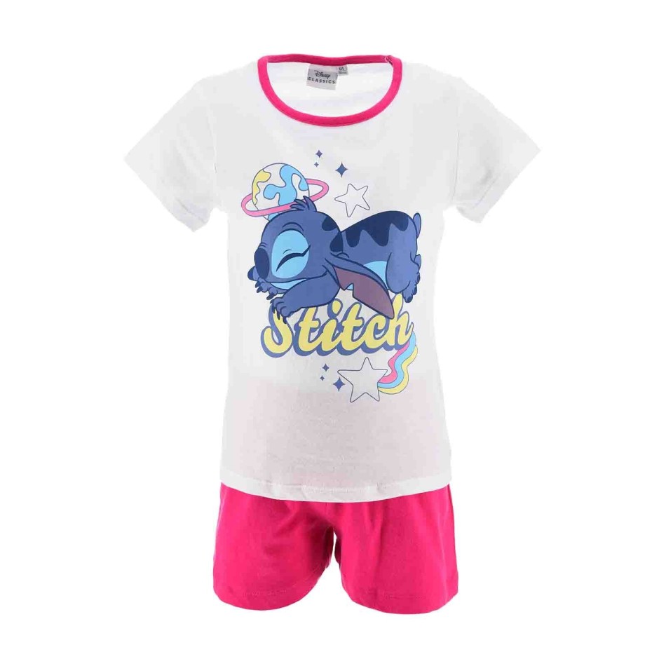 Lilo & Stitch Girl Short Pyjamas - Disney Summer Cotton 3 to 8 years