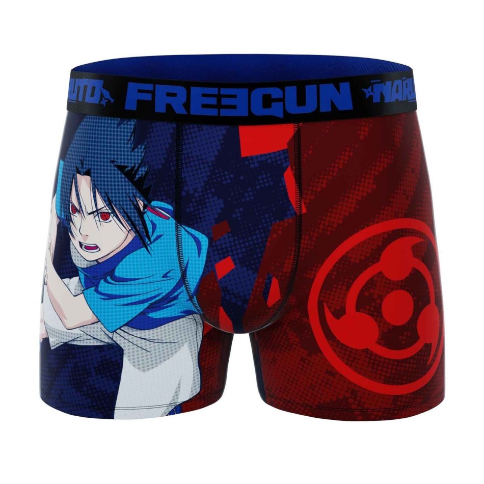 Sasuke Uchiha "Naruto Classic" Microfiber Boxer for Men (Men's boxer shorts) Freegun on FrenchMarket