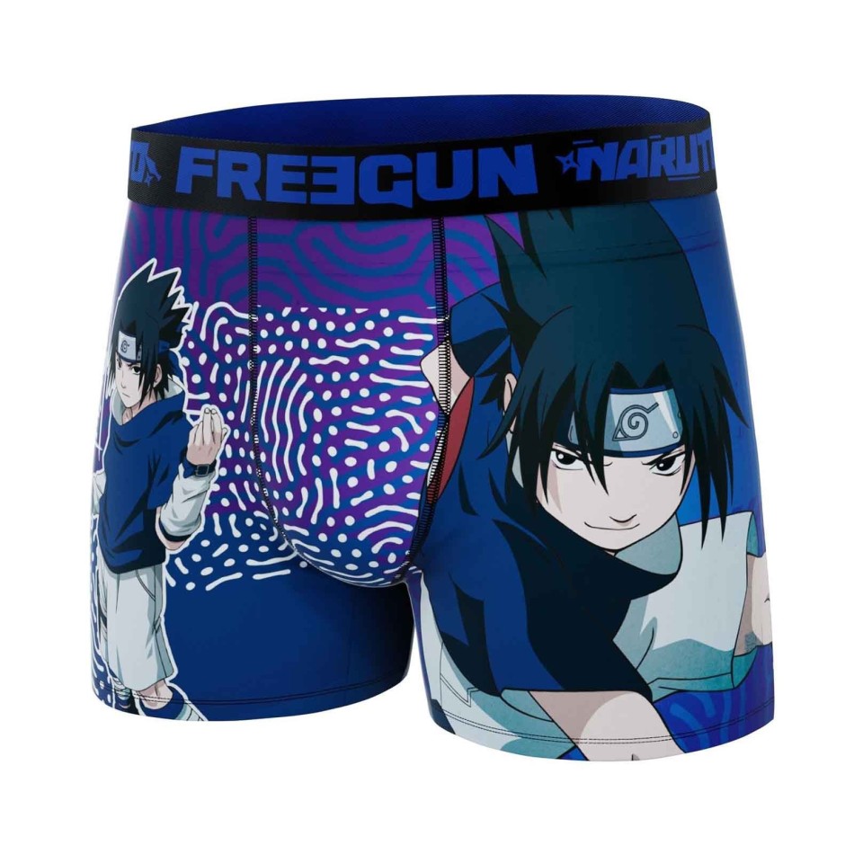 Boxer in microfibra Sasuke Uchiha "Naruto Classic" per uomo (Boxer da uomo) Freegun chez FrenchMarket