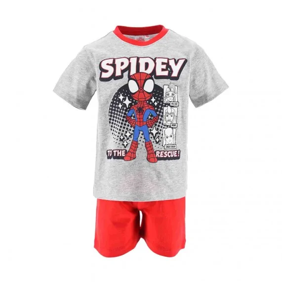 Pigiama corto da ragazzo "Happy To Be Sporty" in cotone Spidey (Set di pigiami) French Market chez FrenchMarket